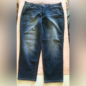 Vintage America Dark Blue Straight Leg Jeans - 16/33